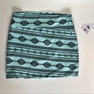 Patterned Mini Skirt